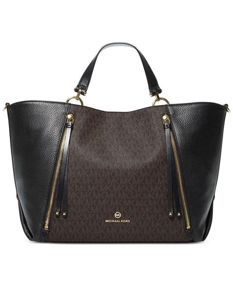 michael michael kors brooklyn medium leather tote|Michael Kors extra large tote.